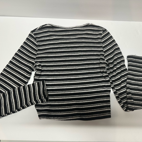 Revamped Tops - Revamped striped ribbed crop top/sweater size small stretchy
